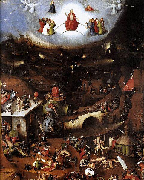 Hieronymus Bosch The last judgement oil painting image
